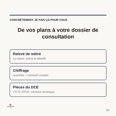Des plans au dossier de consultation Des plans au dossier de consultation