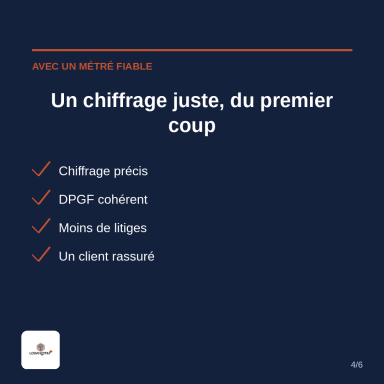 Faire un chiffrage juste du 1er coup Faire un chiffrage juste du 1er coup
